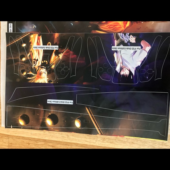 PS5 Disk Edition sticker vinyl skin Naruto &Sasuke - Picture 4 of 4